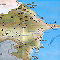 Hunting and Fishing map of Azerbaijan